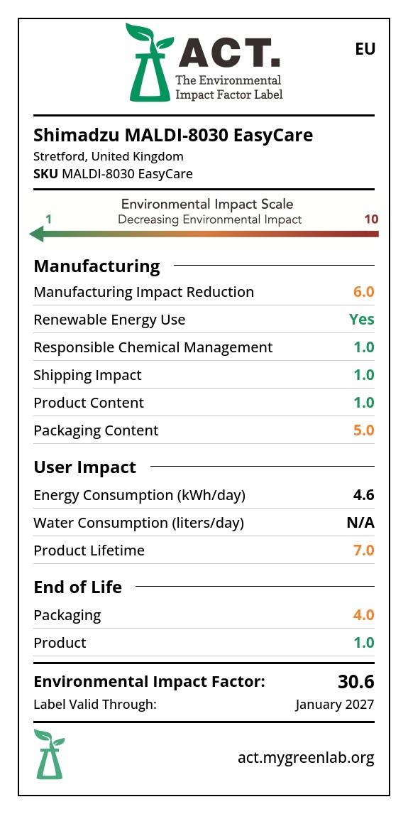 Shimadzu MALDI Act Label